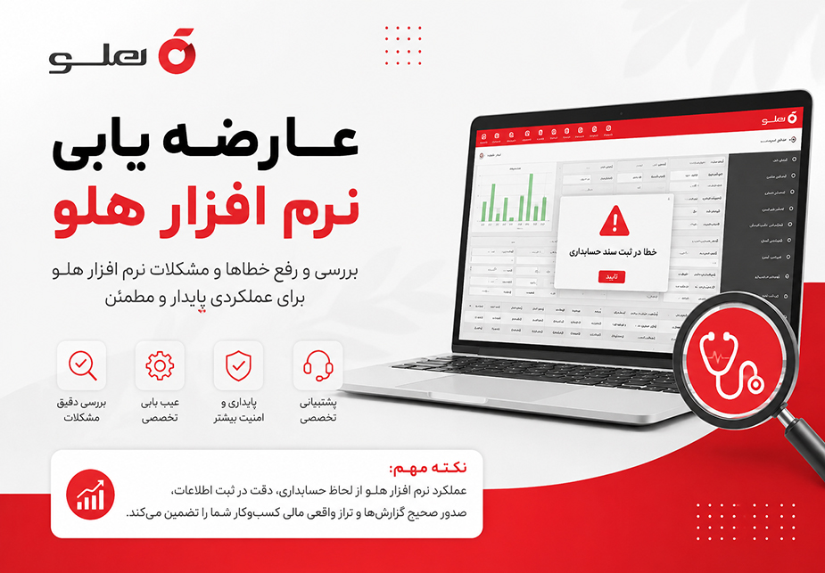 به مناسبت سالگرد تاسیس موسسه نرم افزار هلو 24 مشتری اولی که درخواست ثبت نمایند رایگان بررسی می گردد